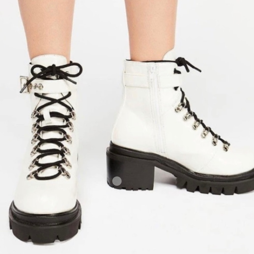 Jeffery Campbell White Czech Combat boots